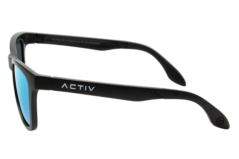 ACTIV One -  Matte Black with Blue Mirror Lens