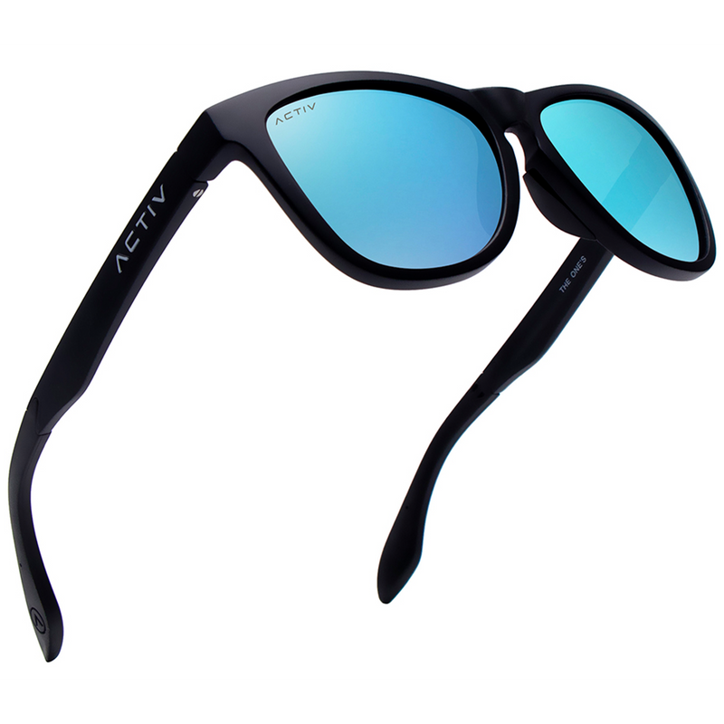 ACTIV One -  Matte Black with Blue Mirror Lens