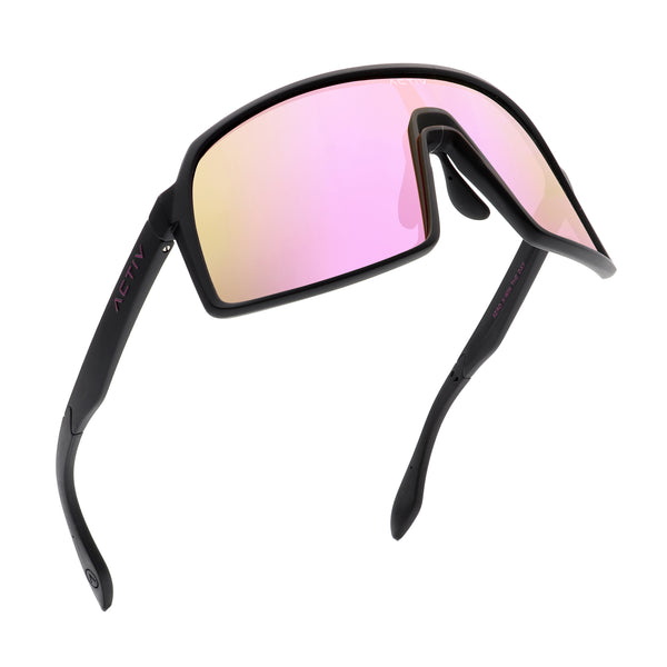 ACTIV AERO - Matte Black with Pink Mirror Lens