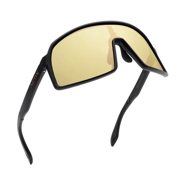 ACTIV AERO  - Matte Black with Gold Mirror Lens